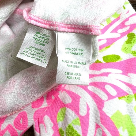 Lilly Pulitzer Home Slice Pink Green Captain Popover French Terry Top Size XS - Picture 7 of 8